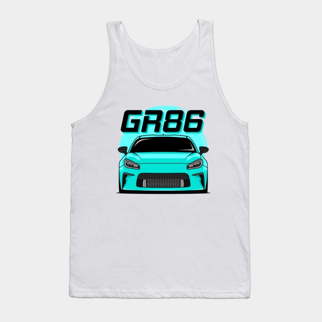 GR86 Cyan Tank Top by GoldenTuners